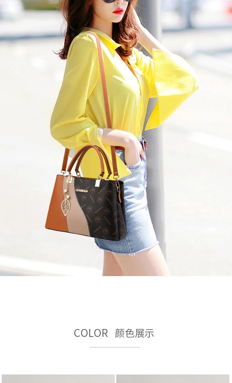 New Retro Printed Letter Laidies Handbag Portable Female Messenger Tote Sac High Quality Leather Women Crossbody Shoulder Bags