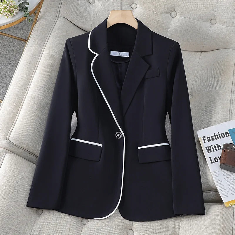 Luxury White Women's Blazer Women's Slim Suit Fashion Temperament Formal Suit Elegant Workwear Western-style Suit Jacket