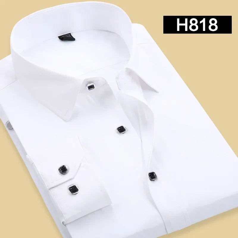 Quality Long Sleeve Mens Floral Plaid Casual Shirts Regular Fit Thin Summer Light Weight Social Work Business Dress Shirt