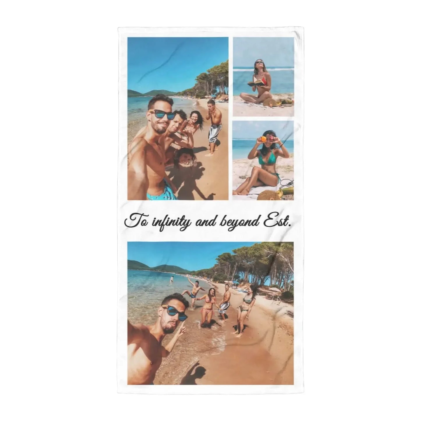 Custom Beach Towel with Photos Personalized Picture Bath Pool Towel Customized Gifts for Boys Girls Teens Birthday Father's Day