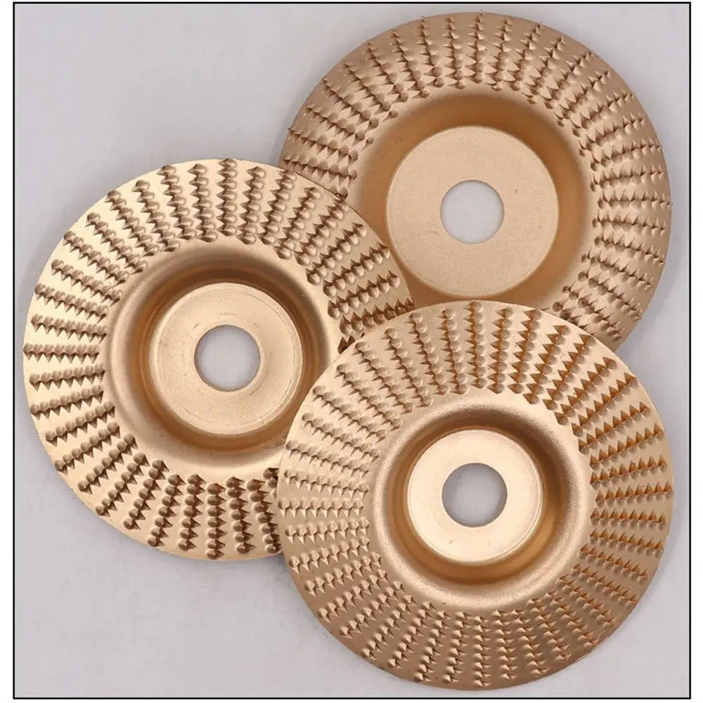 1/3Pcs Wood Grinding Wheel Arc/Flat/Bevel Rotary Angle Grinder Disc Carbon Steel Wood Polishing Wheel Abrasive Tool Parts