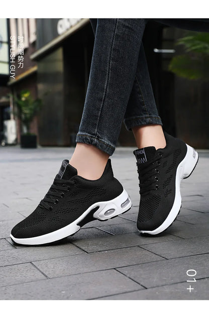 2025 New Style Women's Shoes Korean Style Casual Air Cushion Breathable Soft Bottom Sports Shoes for Women