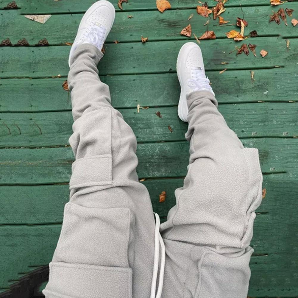 2023 Fall Winter Streetwear Men's Cargo Pants Pockets Sweat Pants Casual Trousers Mens Jogging Pants Sweatpants