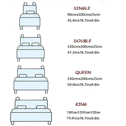 90/120/150/180cm Fitted Sheet with Elastic Bands Non Slip Adjustable Mattress Covers for Single Double King Queen Bed