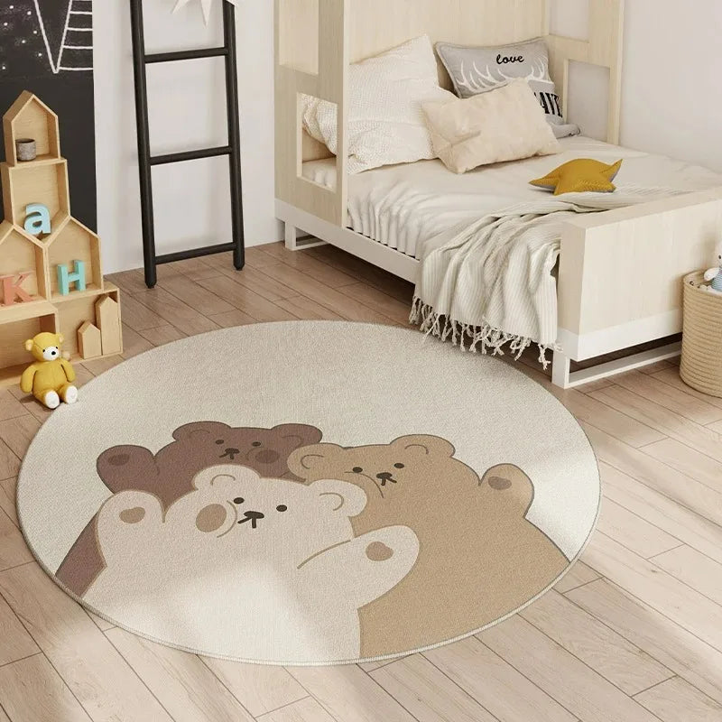 Hopscotch Children Play Mat Non Slip Home Decor Round Carpet Living Room Bedroom Kitchen  Floor Mat Sofa Table Area Decor Rugs