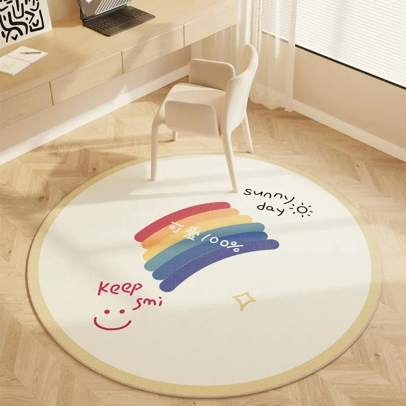 Hopscotch Children Play Mat Non Slip Home Decor Round Carpet Living Room Bedroom Kitchen  Floor Mat Sofa Table Area Decor Rugs