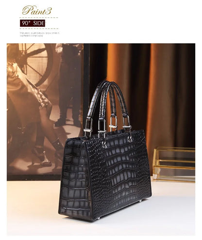 2023 Women Leather Handbags Satchel Shoulder Bag Tote Handbags Crocodile Pattern Crossbody Bag Designer Bag Bolsa Feminina