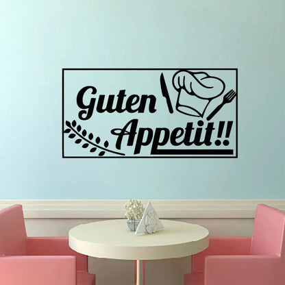 1pc hot sale bon appetit and kitchen Wall Art Decal Decoration Fashion Sticker For Kids Rooms Wall Stickers Waterproof Wallpaper