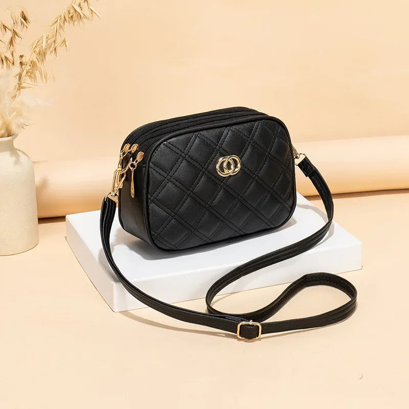 2024 new in quilted designer women's crossbody bag with chic gold logo purses and handbags bolsas de mujer shoulder bag ladies