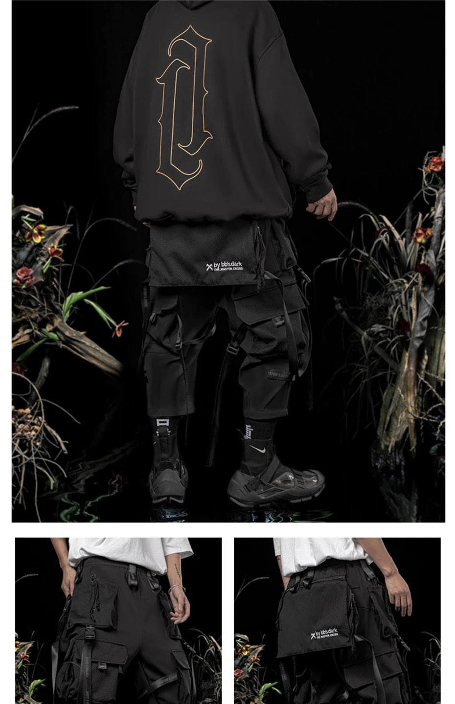 11 BYBB'S DARK Ribbons Multi Pockets Cargo Pants Men Hip Hop Streetwear Tactical Function Trouser Techwear  Harajuku Joggers Men