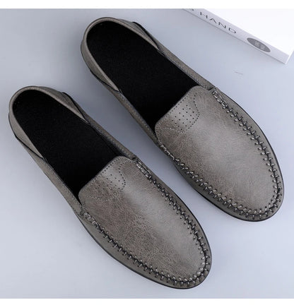 2023 Genuine Leather Mens Loafers Moccasins Shoes Designer Men Casual Handmade Formal Slip on Male Boat Shoes Zapatillas Hombre