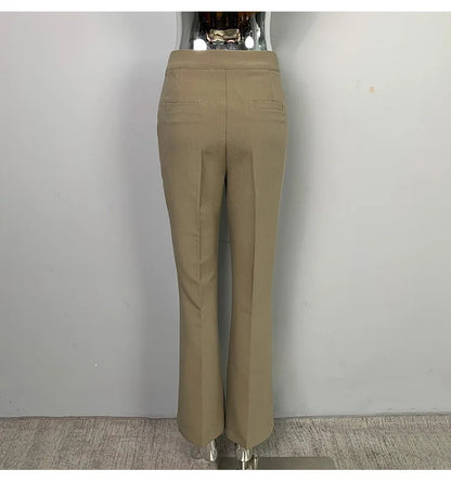 WOMENGAGA Fashion Sexy Pants Korea Slim High Waist Sexy Slightly Slim Casual Pants For Women Elegant And Mature Women D45B