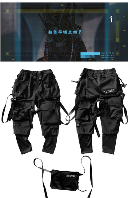 11 BYBB'S DARK Ribbons Multi Pockets Cargo Pants Men Hip Hop Streetwear Tactical Function Trouser Techwear  Harajuku Joggers Men