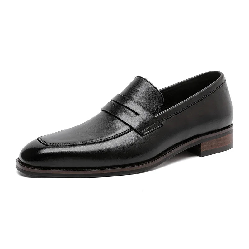 Luxury Slip On Dress Shoes Men Genuine Leather Italian Loafer Shoes For Men Black Brown Brand Formal Oxford Men Casual Shoes