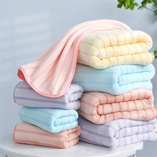 hibobi Coral Velvet Absorbent for Adults Face Towel Bath Set Soft Comfortable Bathroom,Water-absorbent and Not Easy to Shed