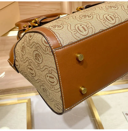 Light Luxury Brand Genuine Leather Women's Bag 2023 New High Capacity Designer Mom's Bag Women's One Shoulder Handheld Briefcase