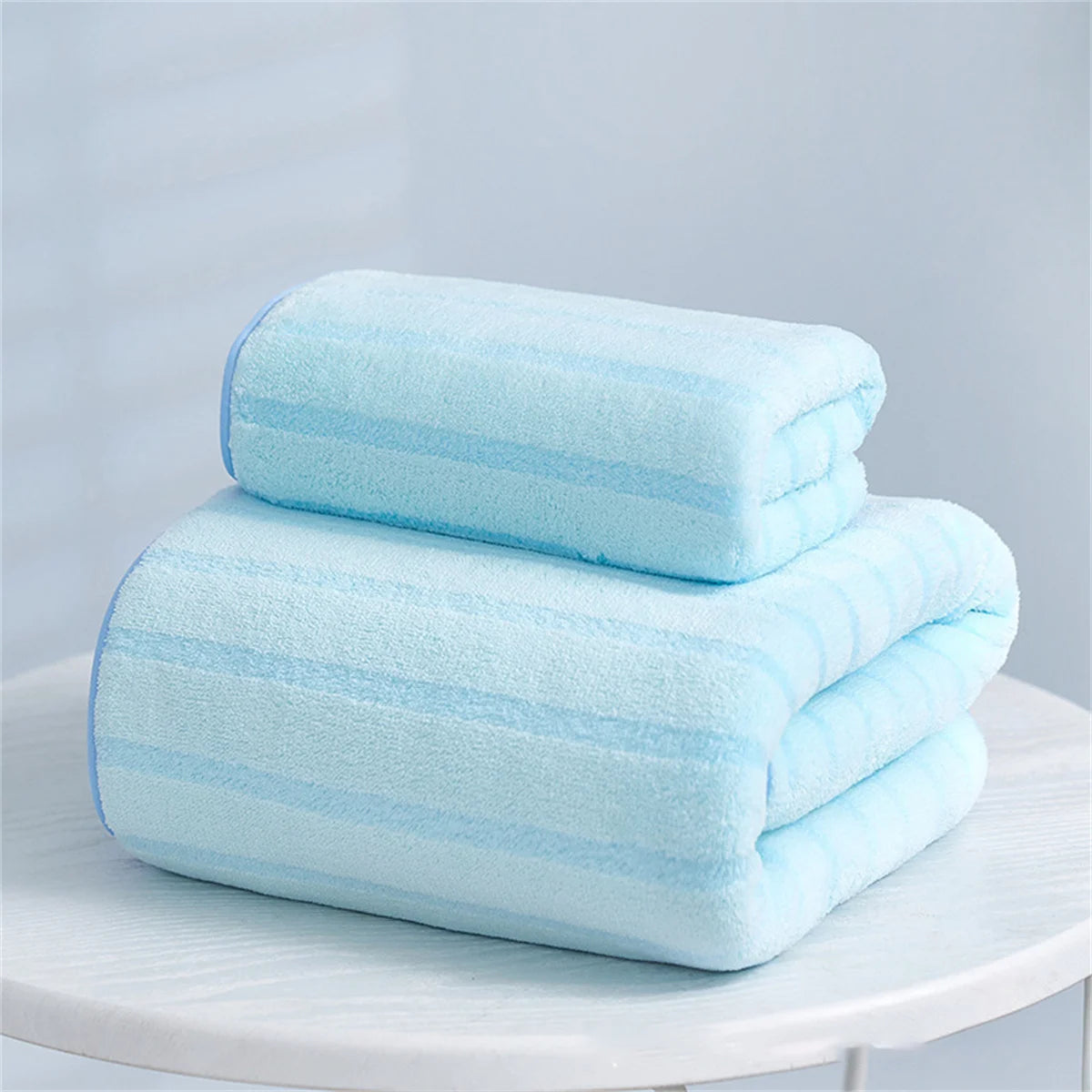 hibobi Coral Velvet Absorbent for Adults Face Towel Bath Set Soft Comfortable Bathroom,Water-absorbent and Not Easy to Shed