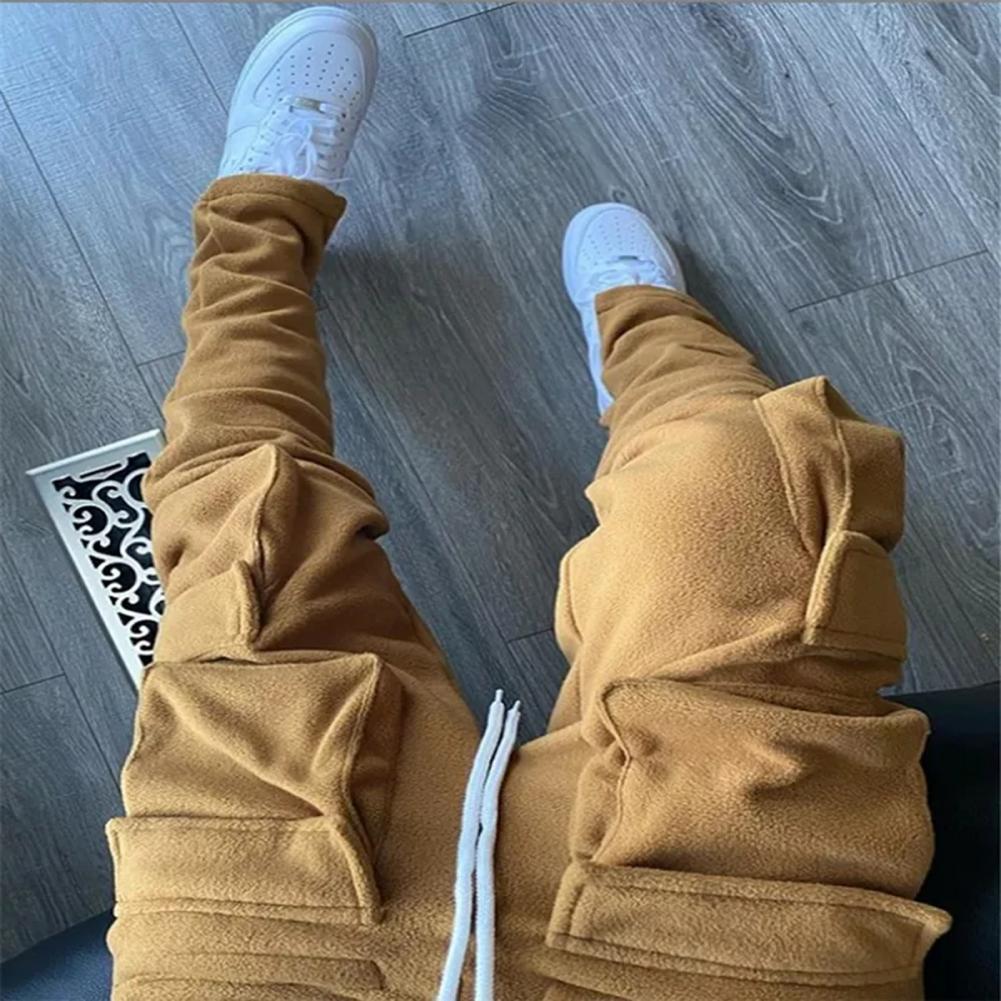 2023 Fall Winter Streetwear Men's Cargo Pants Pockets Sweat Pants Casual Trousers Mens Jogging Pants Sweatpants