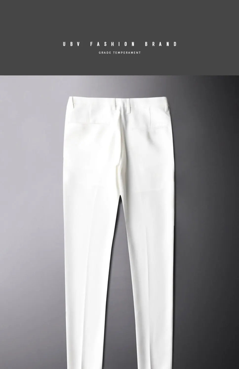 2023 Drape Trousers Trousers Men's Straight Slim Casual White Pants Men's Suit Anti-wrinkle High-grade Nine-point Pants