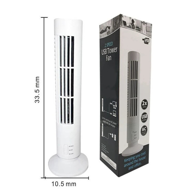 BAAJ-USB Rechargeable Tower Fan, Cooling Portable Fan Standing Bellyless Fan Air Conditioner Bedroom Kitchen Office