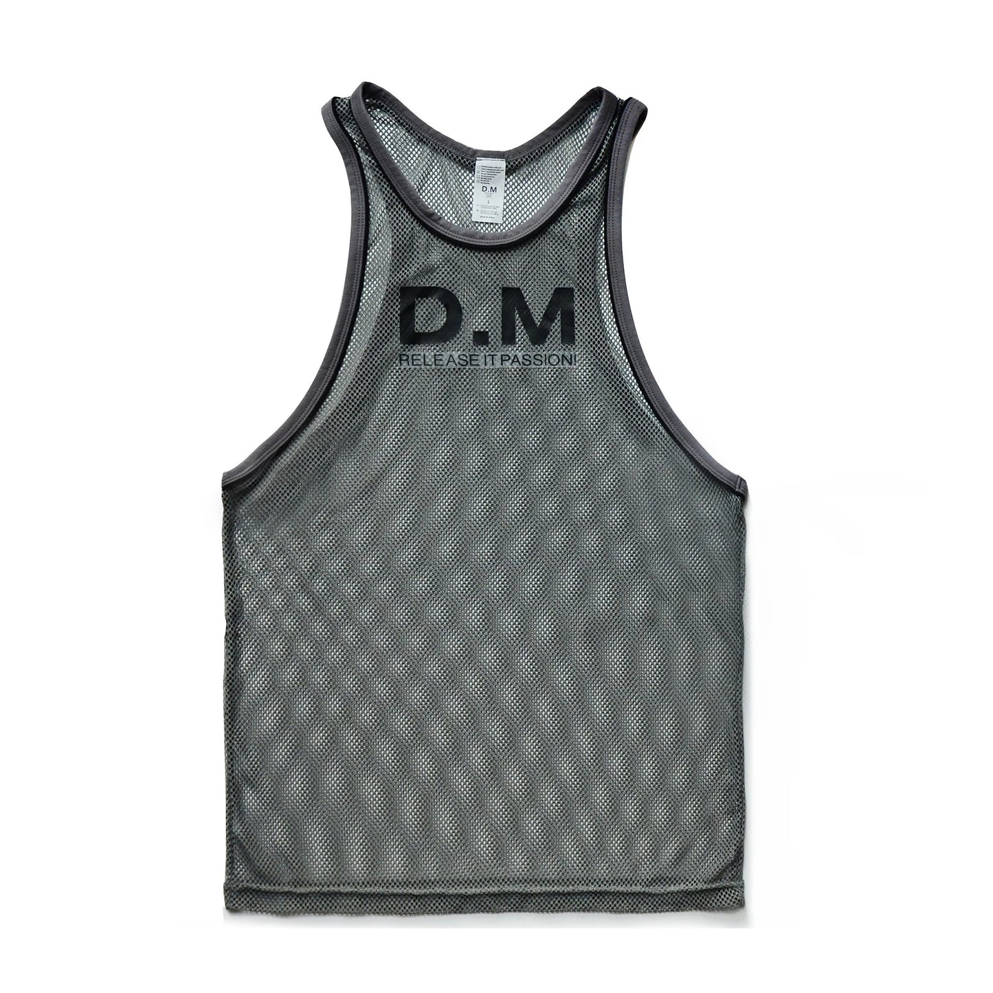 New Designer Men's Vest Transparent Breathable Mesh Vests Sleeveless Hot Tank Top for Male Men