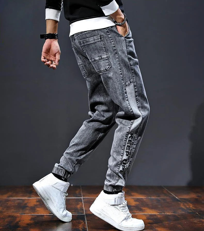 Man Cowboy Pants Harem Stretch Trousers Cargo Elastic Men's Jeans Buggy Classic Summer 2024 Trend High Quality Original Stylish