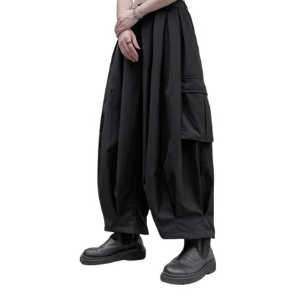 2024 Streetwear Men Harem Pants Men High Street Black Wide-Leg Trousers Hip Hop Jogging Pants Male Cargo Pants Oversized 5Xl 6Xl