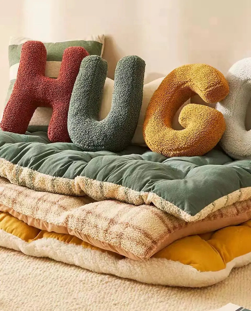 INS Nordic 26 English Letters Throw Pillow DIY Name Bed Sofa Cushion Baby Sleep Pillows Toys Kids Room Decorations Photo Props