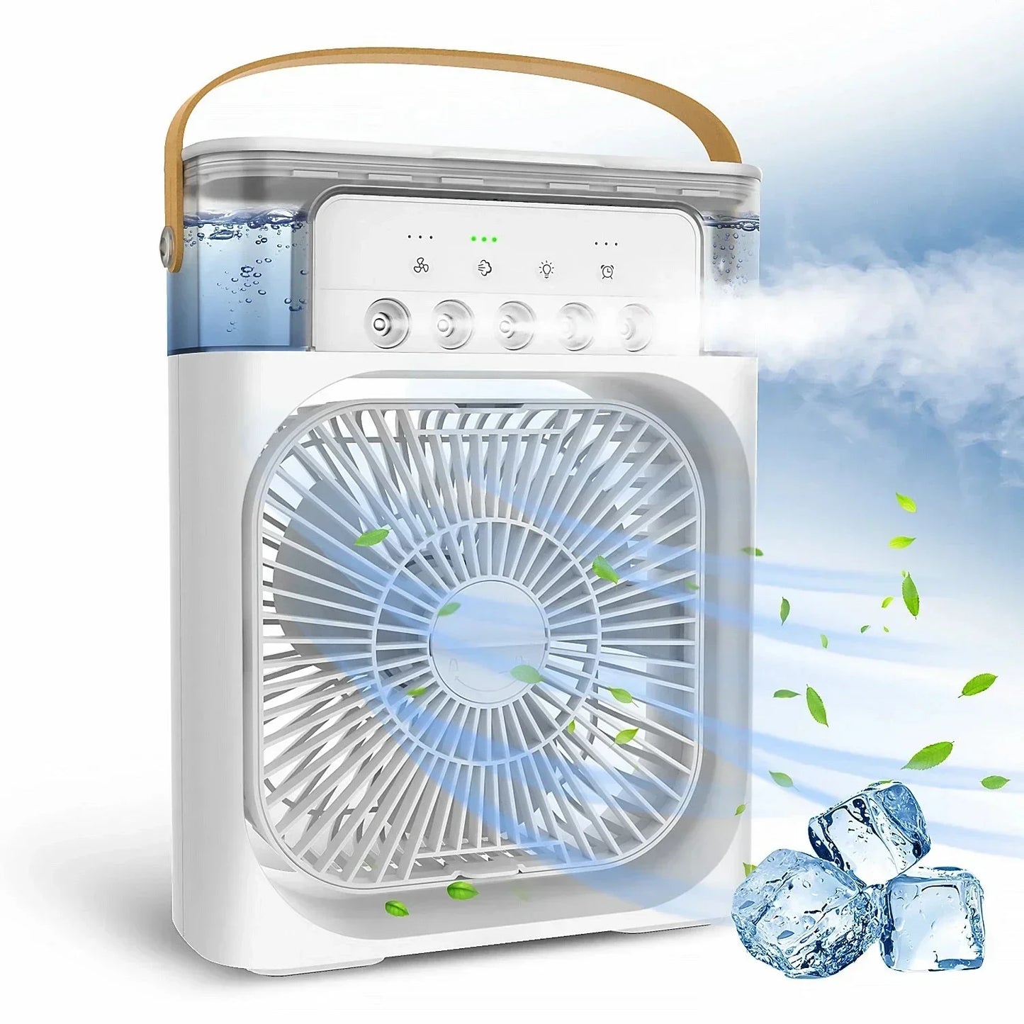 Portable Humidifier Fan AIr Conditioner Household Small Air Cooler Hydrocooling Portable Air Adjustment For Office 3 Speed Fan