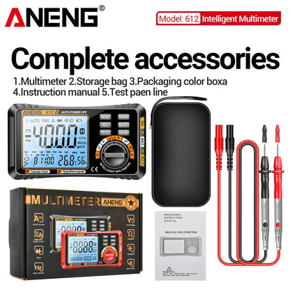 ANENG 612 Smart Digital Multimeters AC/DC Current Voltage Capacitance Professional Measurement Multimetro Test Tools