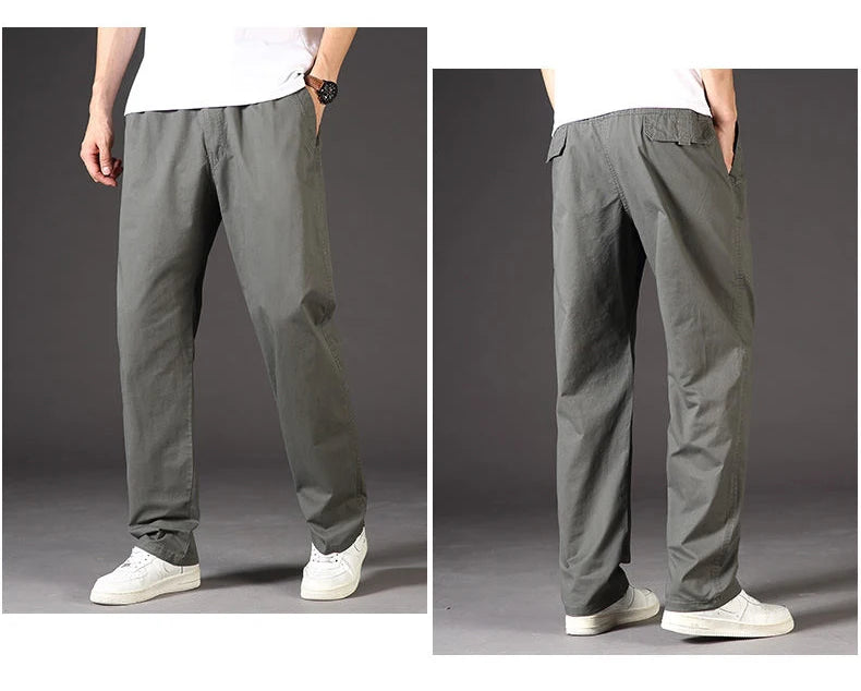 Men's Cargo Pants Summer Spring Cotton Work Wear New In Large Size 6XL Casual Climbing Joggers Sweatpants Hombre Autumn Trousers