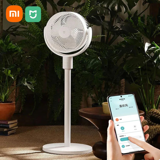 2024 New Xiaomi Mijia Circulating Fan Rechargeable Air Conditioner Fan Cooler Floor Standing Desktop Fans Work with Mi Home App