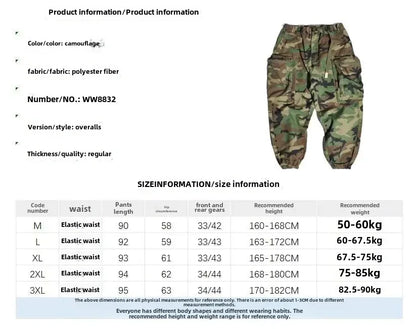 Autumnamerican Stylecasual Camouflage Cargo Pants Men's Loose-fit Trendy Brand Outdoor U.s. Military Style Harajuku Trousers