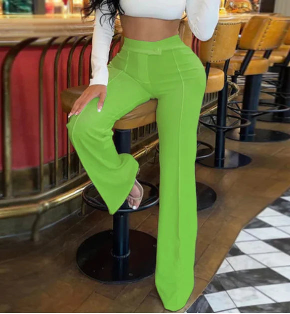 Elegant Women's Pants Summer Fashion Y2k Plain Zip Fly High Waist Office Lady Work Pants Casual Trousers 2023 Streetwear Clothes