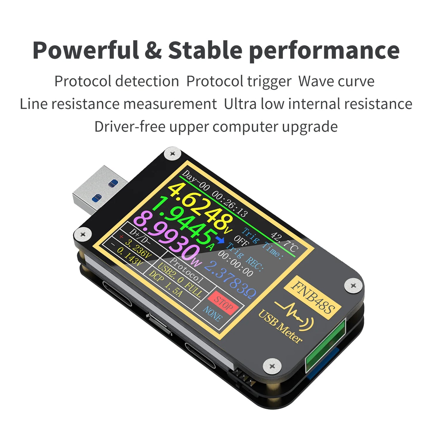 FNIRSI FNB48S Digital Voltmeter Ammeter Current Voltmeter USB Tester Voltage Indicator Professional Tools for Electricians