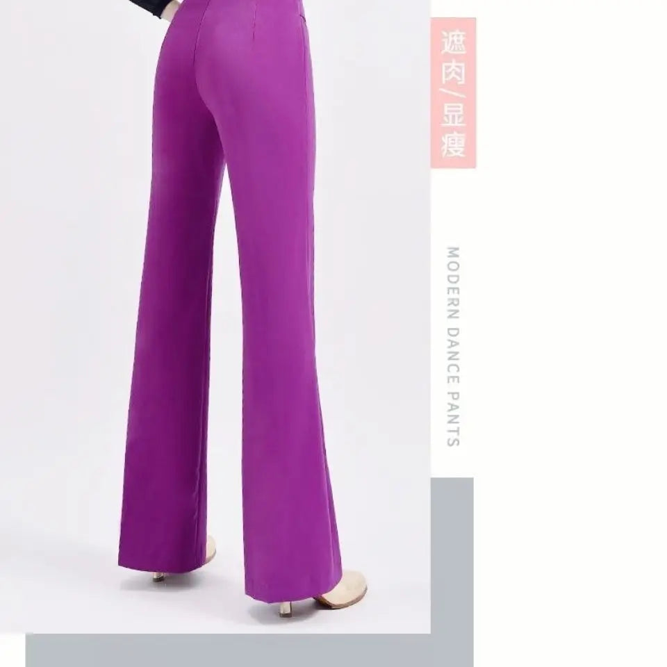 Autumn New Temperament Simple Fashion Versatile High Waist Wide Leg Pants Women Solid Button Dance Casual Straight Trousers 2023