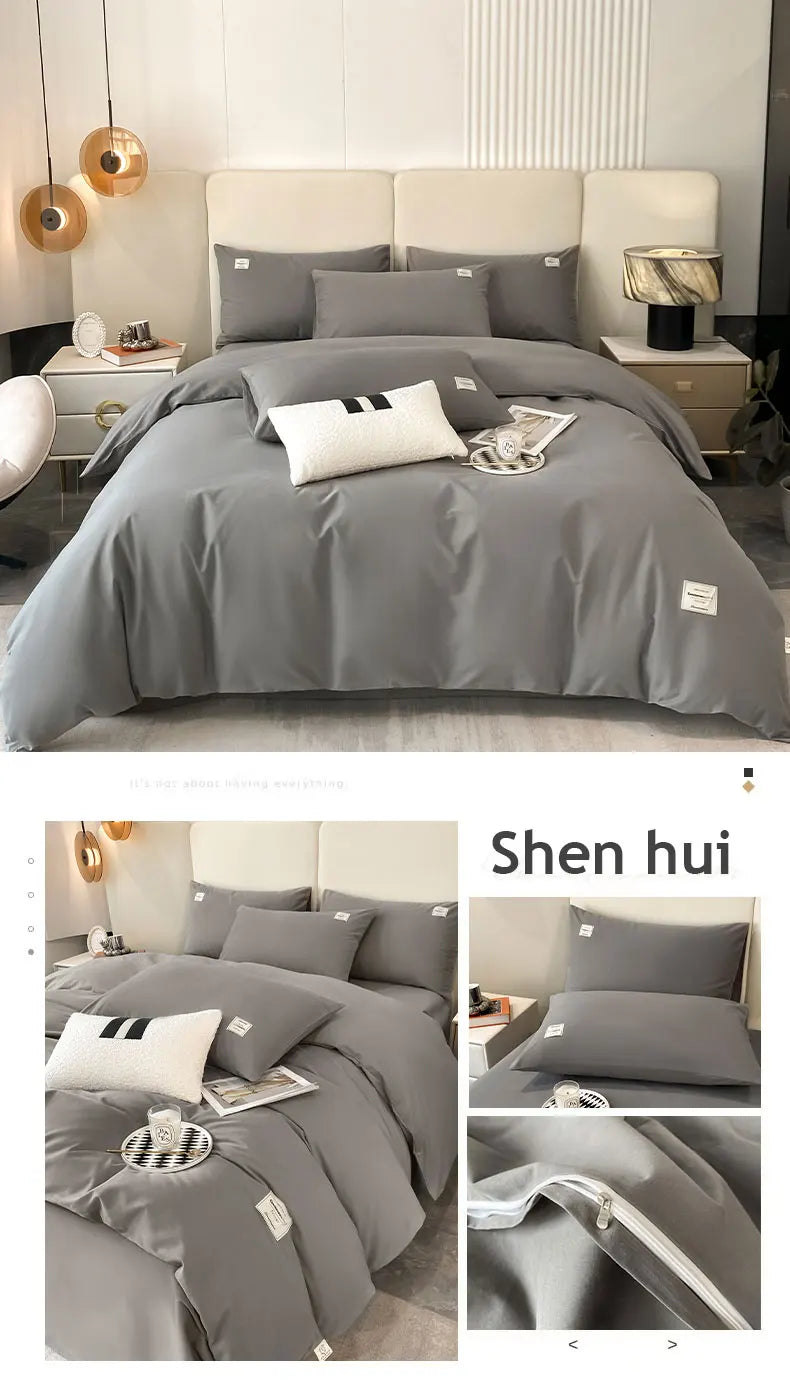 100% Quality Cotton Duvet Cover Solid Color Duvet Cover Extra King Set Soft Comfortable Bedding PillowCases Purchased Separately