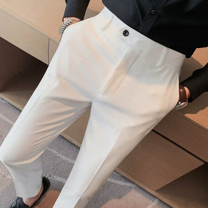 2023 Autumn New Solid Straight Casual Pant High Quality Fashion Simplicity Men Suit Pants Formal Business Office Social Trousers