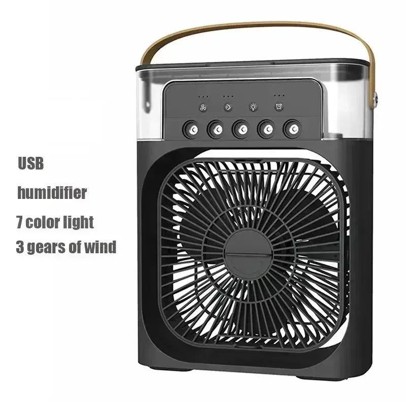 Portable 3 In 1 Fan AIr Conditioner Household Small Air Cooler LED Night Lights Humidifier Air Adjustment Home Fans Office Home