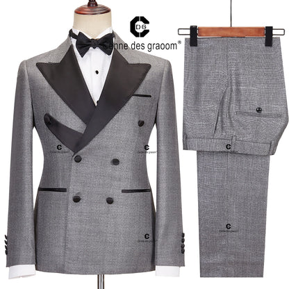 Men suits Autumn New Brand Fashion  High quality Boutique Groom Casual Slim fit  Wedding party Dress prom Tuxedo