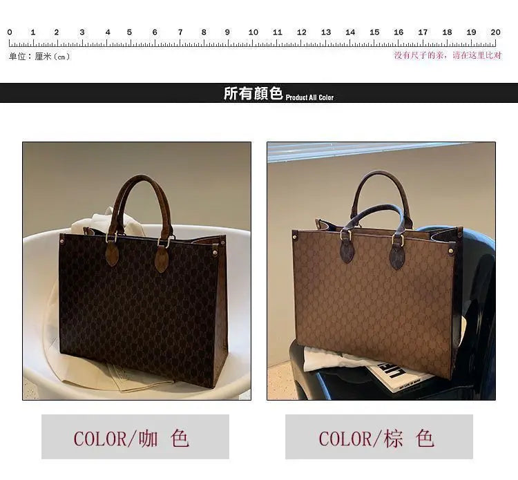 2023 New Fashion Portable Shopping Bag Large Capacity Tote Bag Elegant Fashion Shoulder Bag Handbags Women's Large Bag