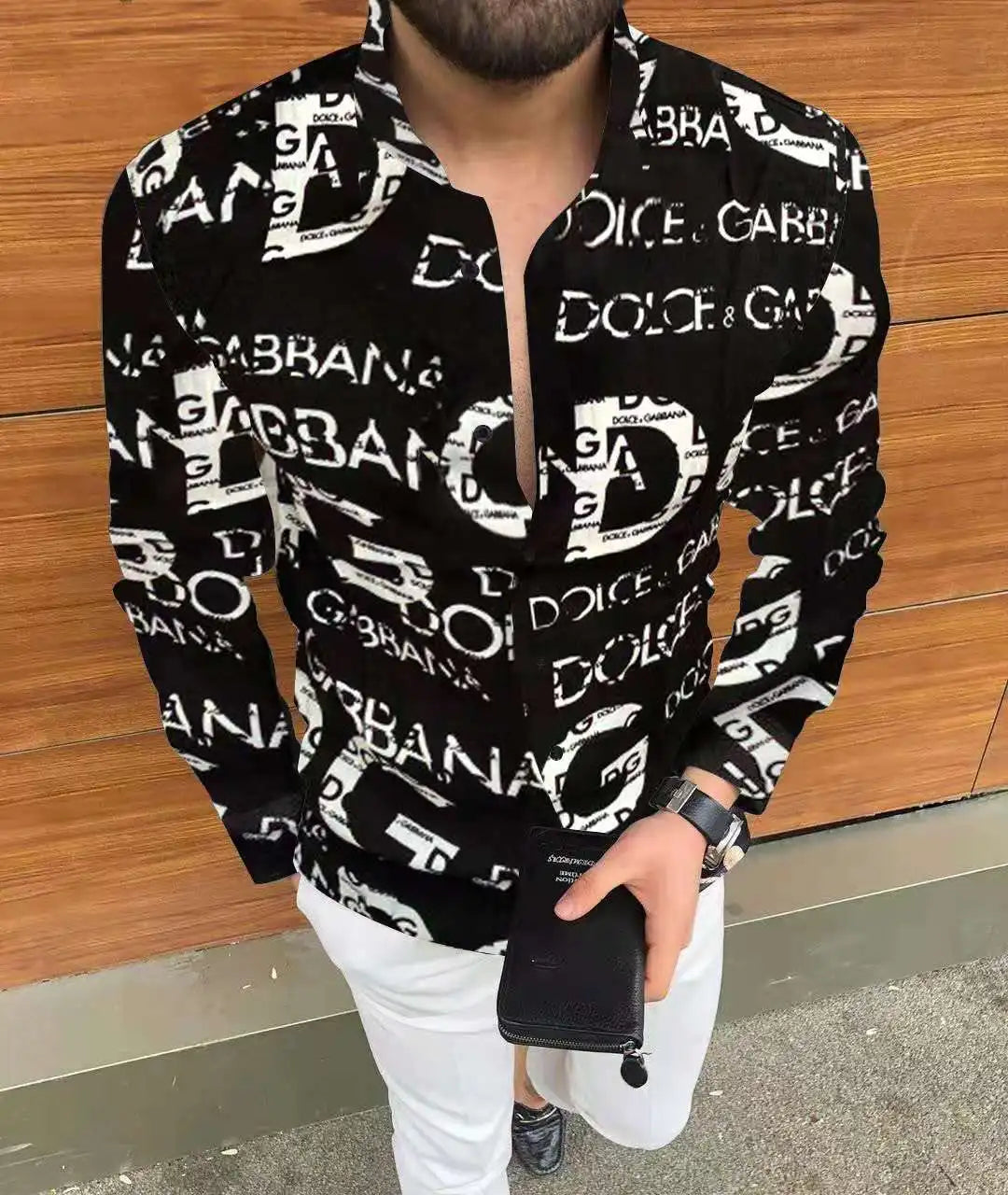 New Men's Shirt Long Sleeve Casual Printed Shirt 2025 Hawaiian Fashion Long Sleeve Shirt Plus Size 5XL