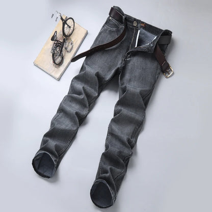 High Quality Mens Jeans Fashion Straight Denim Pants Men Classic Casual Jeans Male Plus Size Denim Trousers Ripped Jeans 28-40