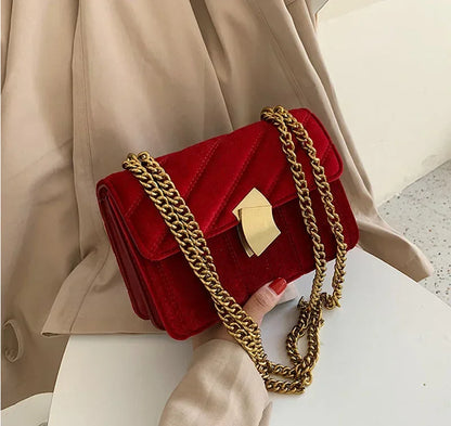 Luxury Women Handbag High Quality Velvet Mini Small Shoulder Bag Party Evening Clutch Fashion Flap Crossbody Tote Female Packag