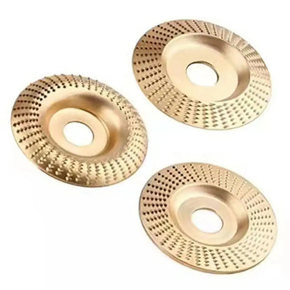 1/3Pcs Wood Grinding Wheel Arc/Flat/Bevel Rotary Angle Grinder Disc Carbon Steel Wood Polishing Wheel Abrasive Tool Parts