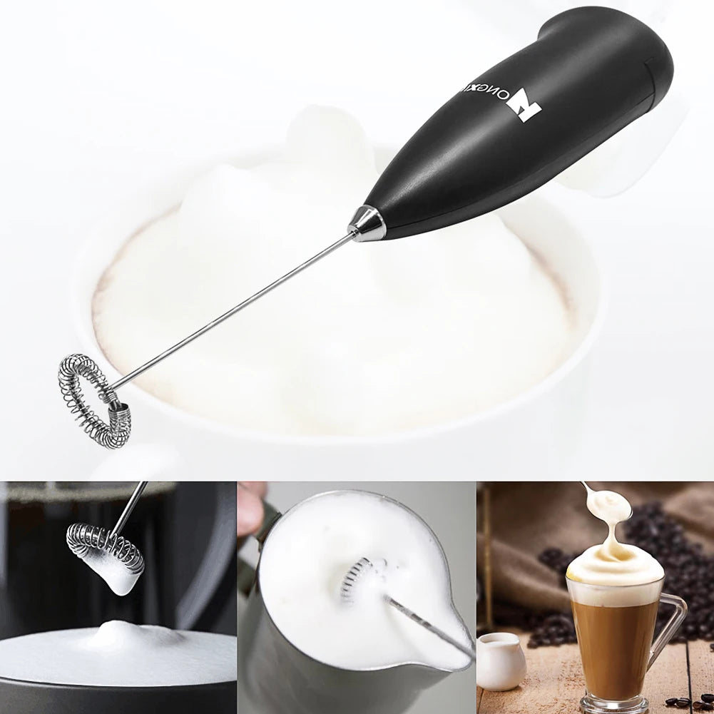 Electric Plastic Handle Egg Beater Egg Stirrer Milk Frother Foamer Mixer