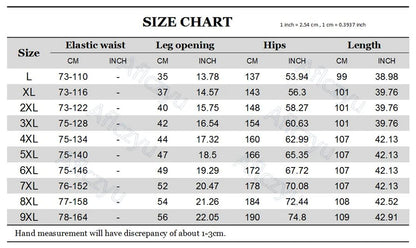 Linen Pants Men Baggy Pants Plus Size 9XL Summer Ankle-length Pants Male Solid Color Bottom Big Size 9XL