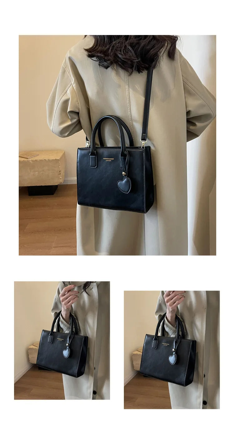 Fashionable Lightweight Solid Color Luxury Crossbody Bag Versatile Shoulder Bag Large Capacity Handheld Tote Bag For Women