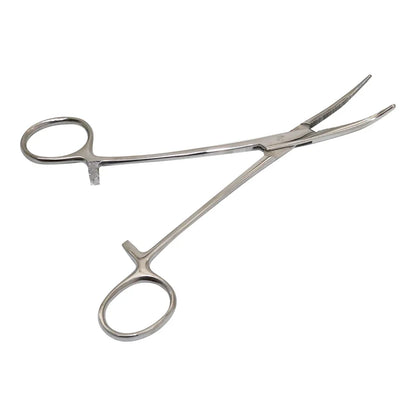 12.5/16/18cm Hemostatic Clamp Forceps Straight Curved Tweezers Medical Surgical Serrated Locking Forceps Curved Hemostat Farm