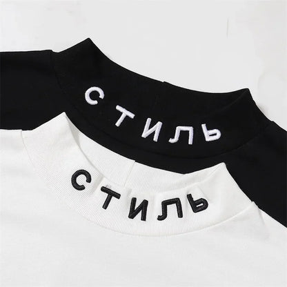 25SS Casual Fashion High Quality Cottton T-Shirt Men Women Classic Letter Logo Embroidery Black White T Shirt Oversized Tee